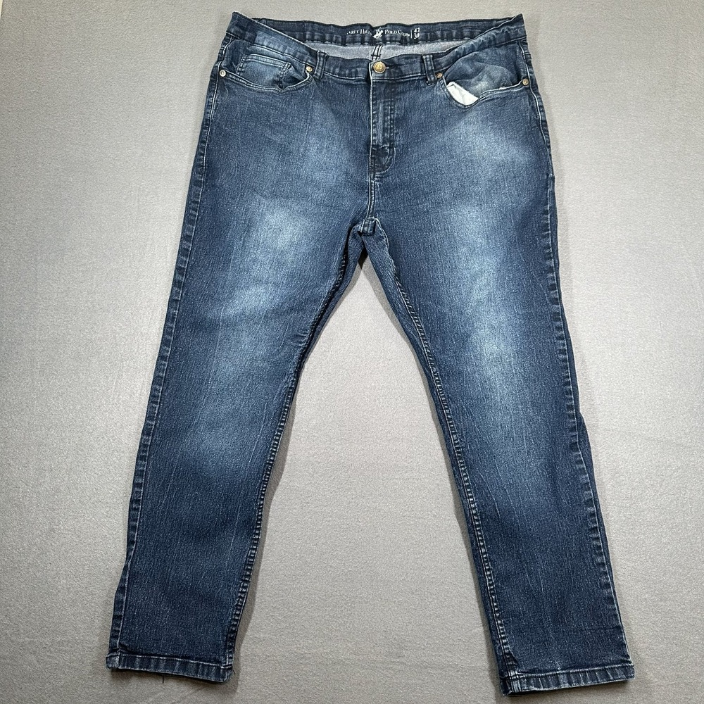 Beverly Hills Polo Club Jeans‎ Mens 42x30 Blue Denim Stretch Mid Rise Straight